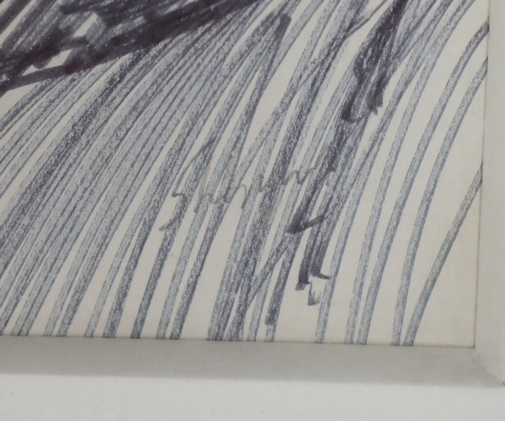 Sidney Horne Shepherd (1909–1993), ink and watercolour, Female nude in a studio, signed, 26 x 19cm